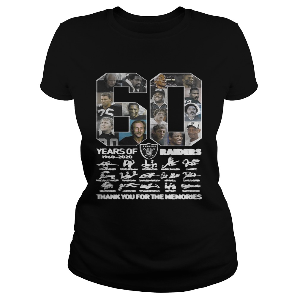 60 years of Oakland Raiders 1960 2020 signature thank you for the Classic Ladies