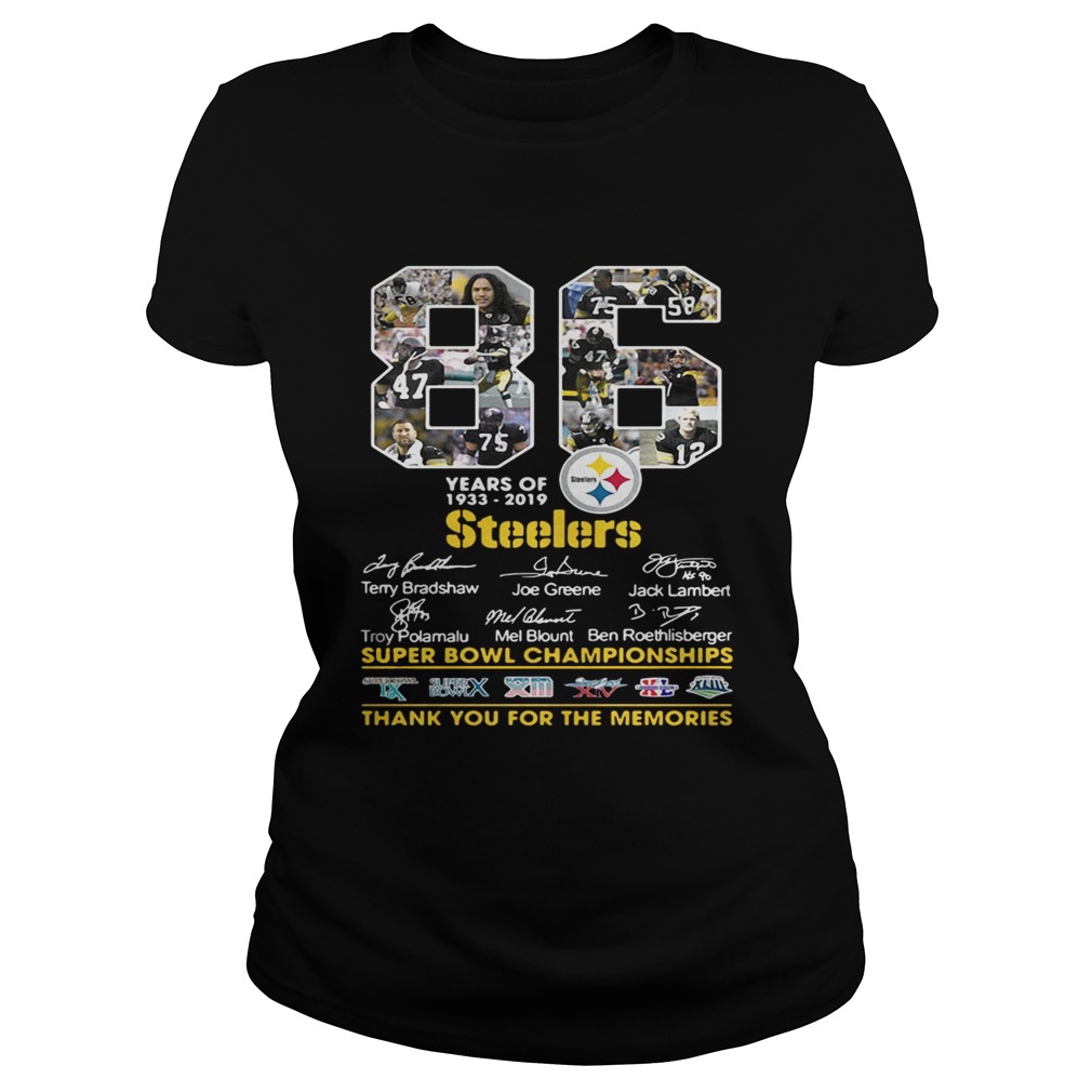 86 years of 19332019 Pittsburgh Steelers Signature Classic Ladies