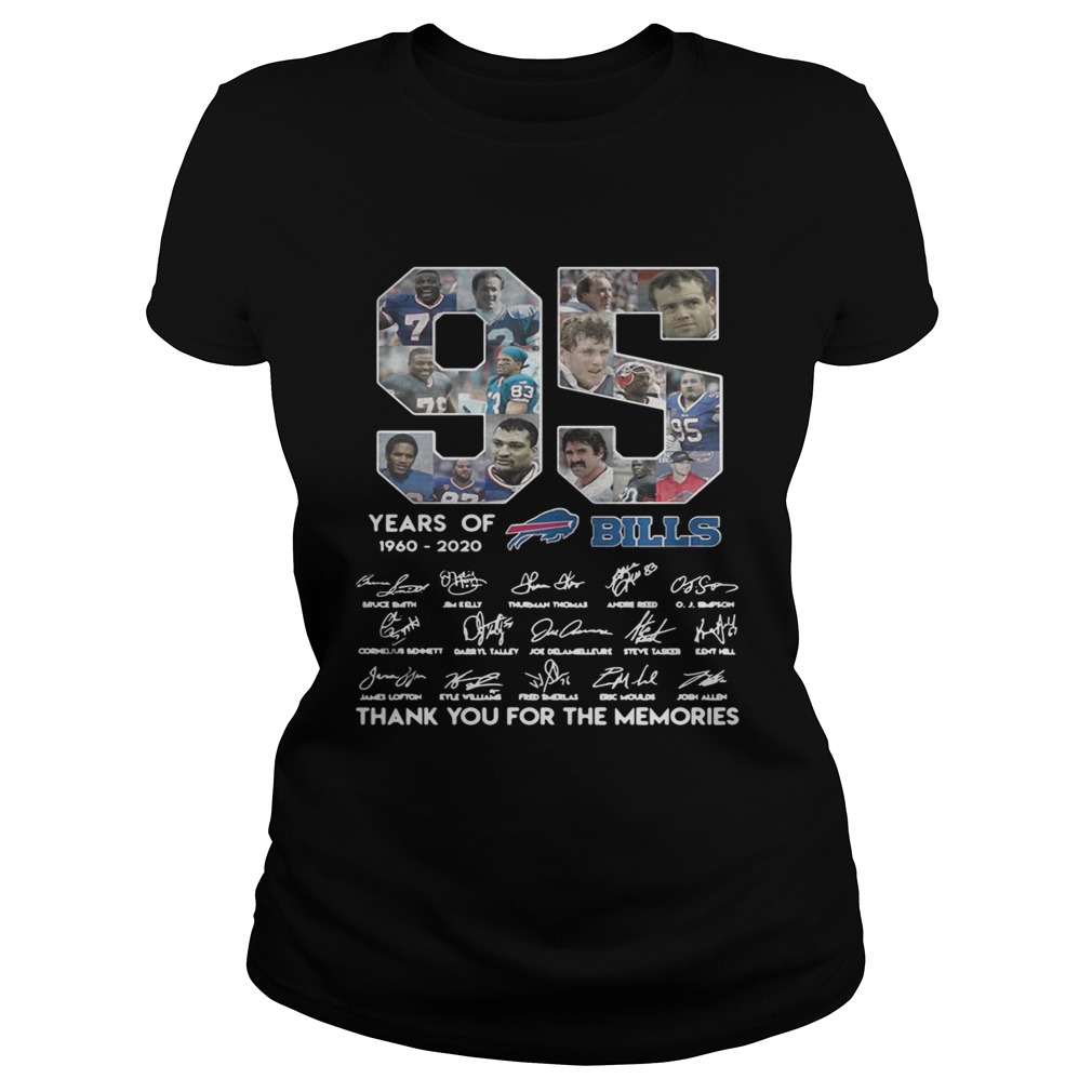 95 years of Buffalo Bills 1960 2020 signature thank you for the Classic Ladies