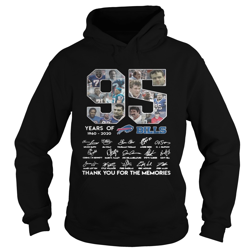 95 years of Buffalo Bills 1960 2020 signature thank you for the Hoodie