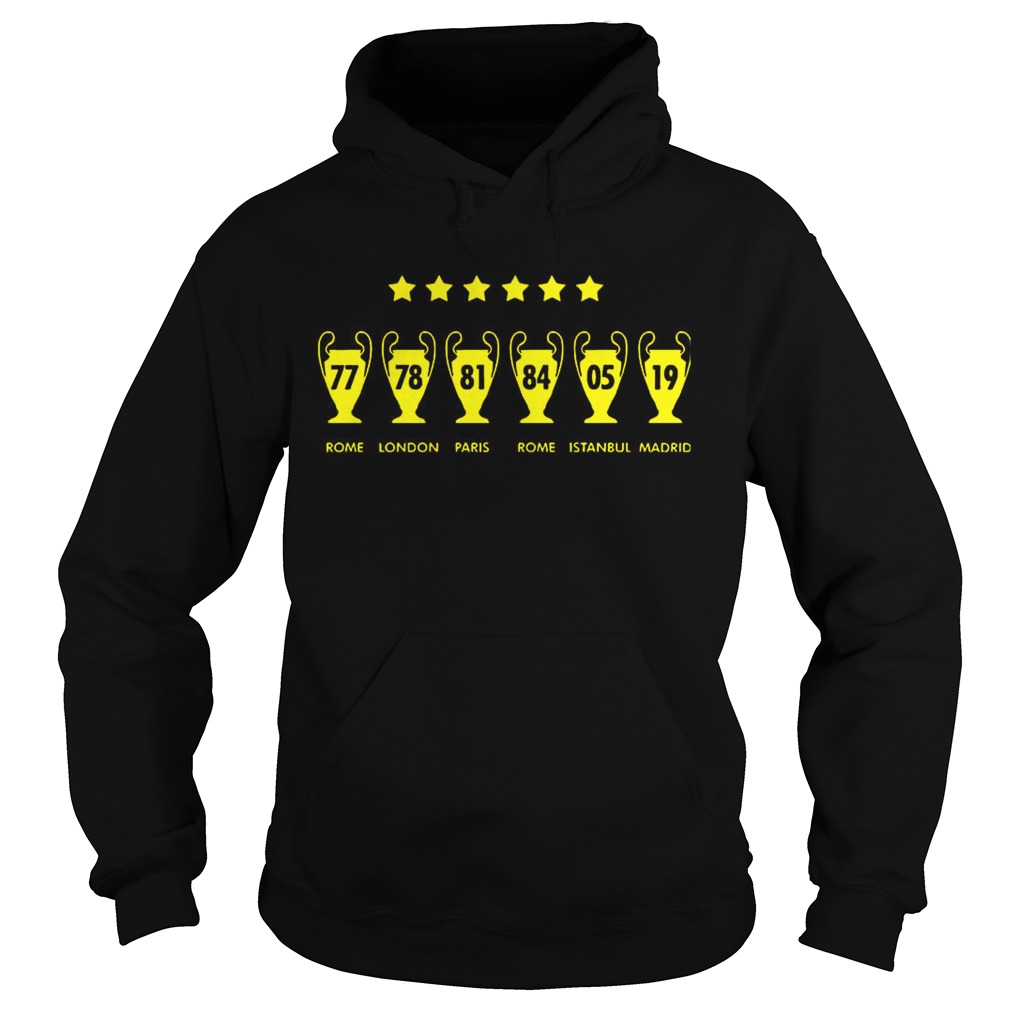 Amazing Liverpool 6 Cups Of Champions T Hoodie