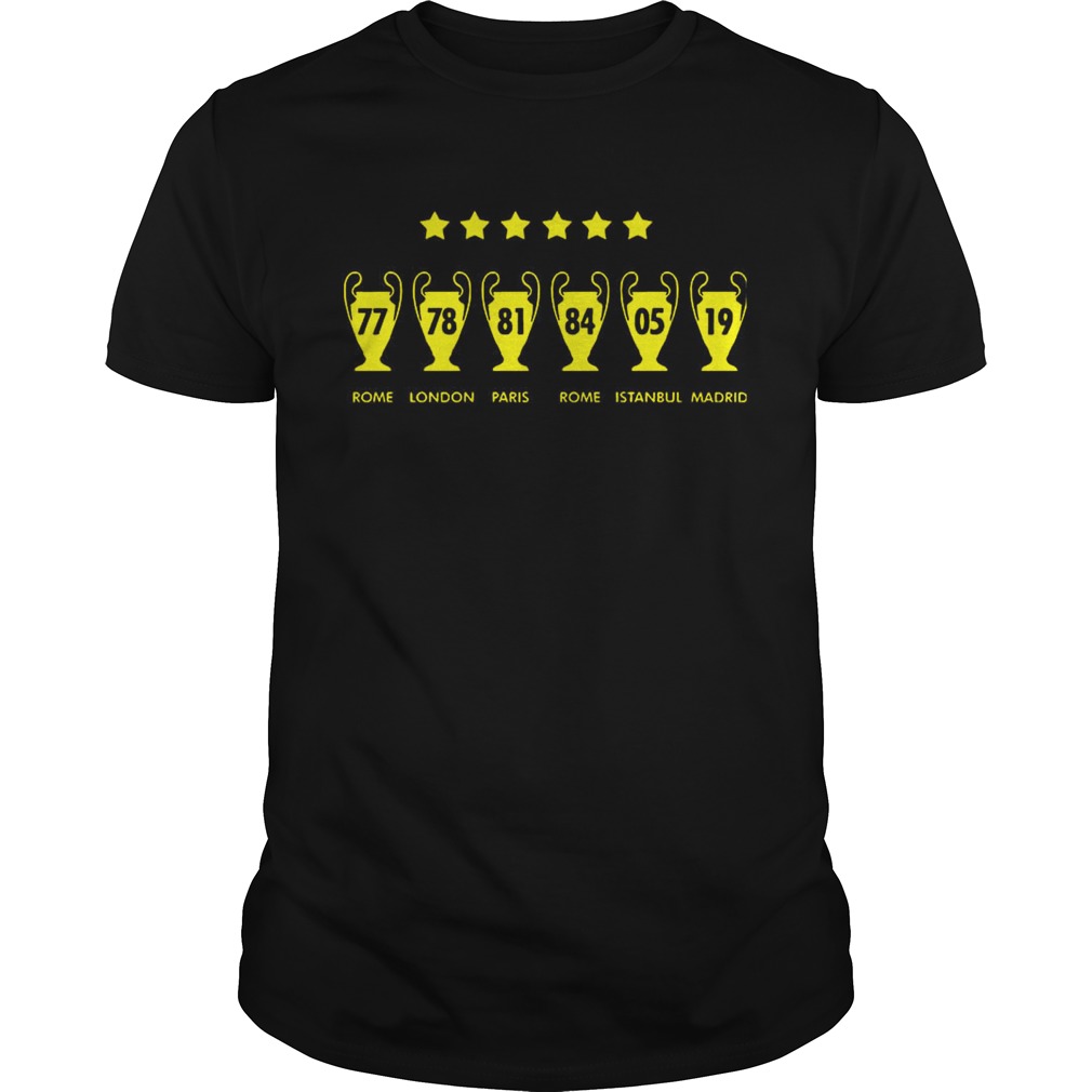 Amazing Liverpool 6 Cups Of Champions Tshirt