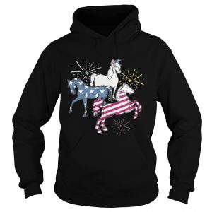 American Flag Horse For Independence Day Funny Hoodie