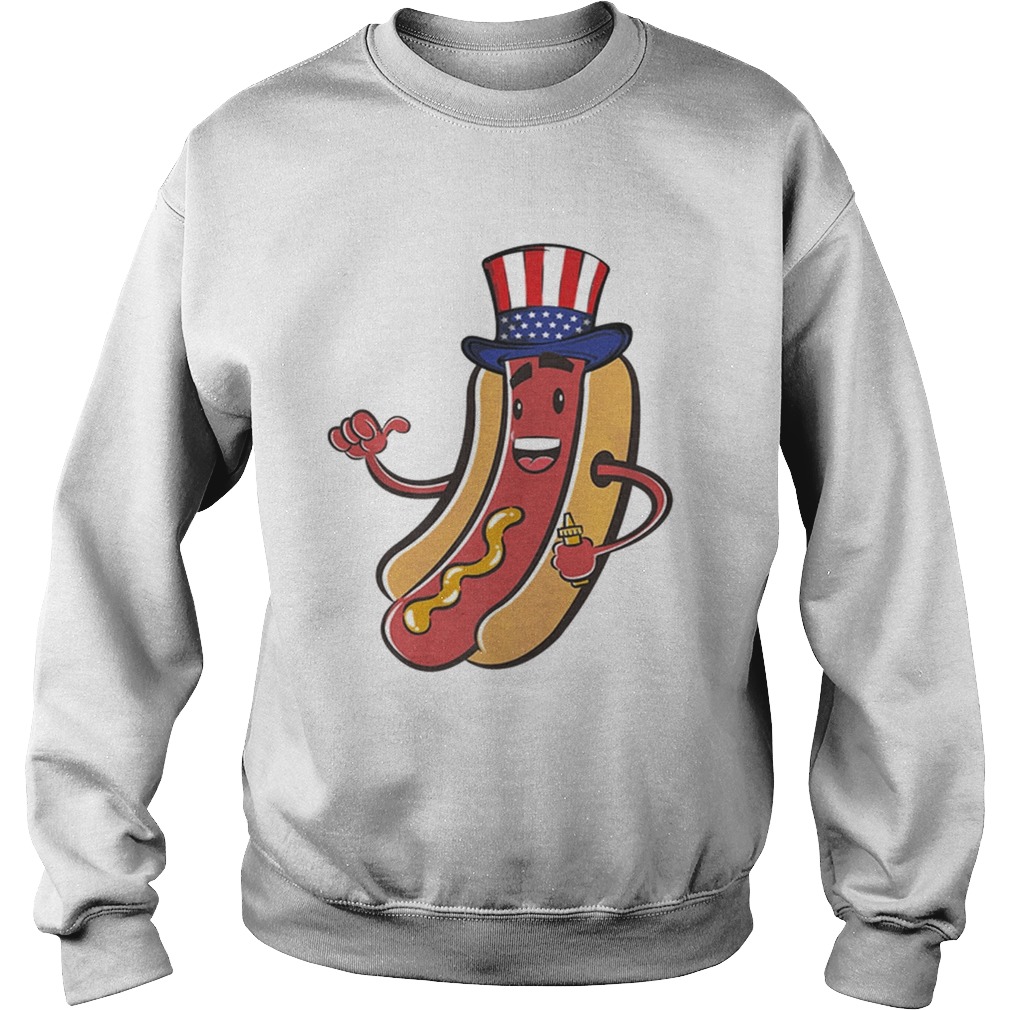 American Flag Hot Dog 4th of July USA Hat Idea Sweatshirt