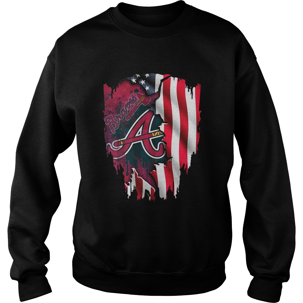 Atlanta Braves America Flag Sweatshirt