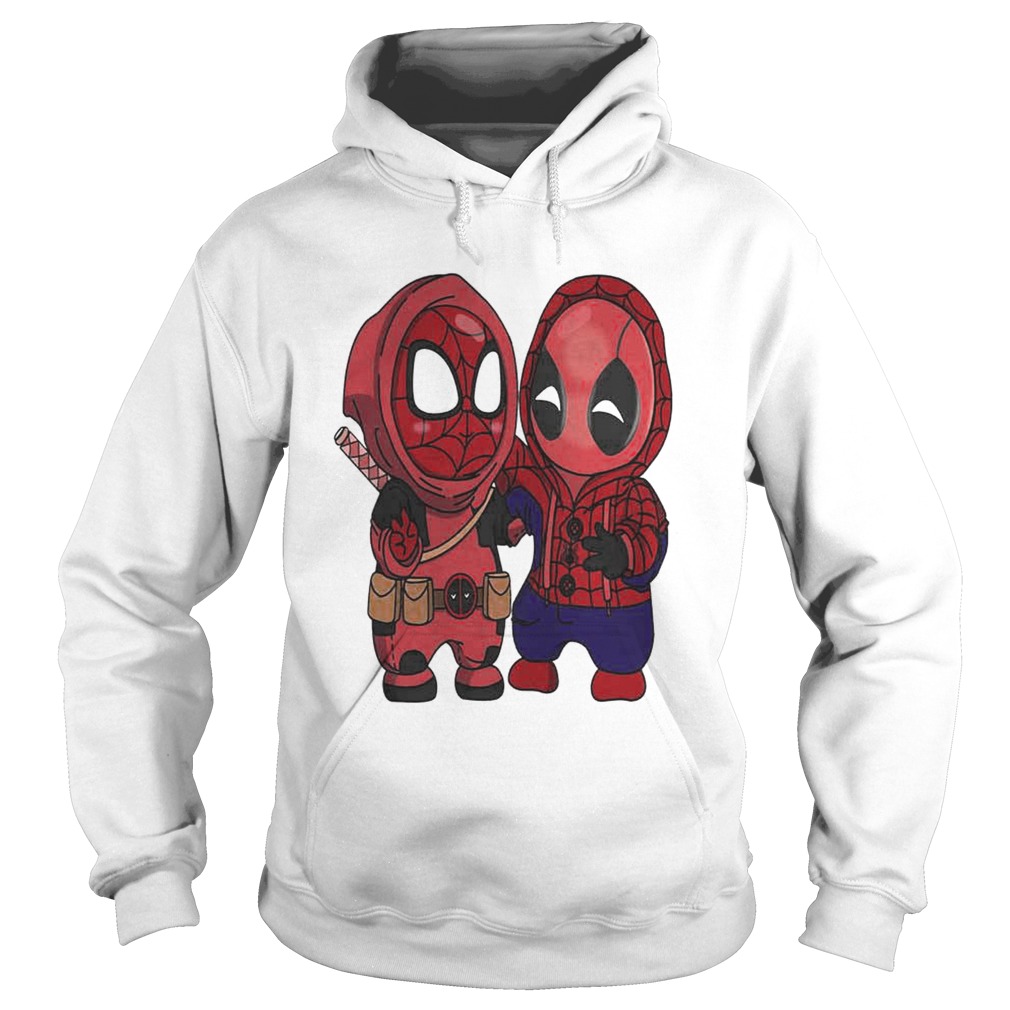 Baby Chibi Spiderman And Deadpool Hoodie