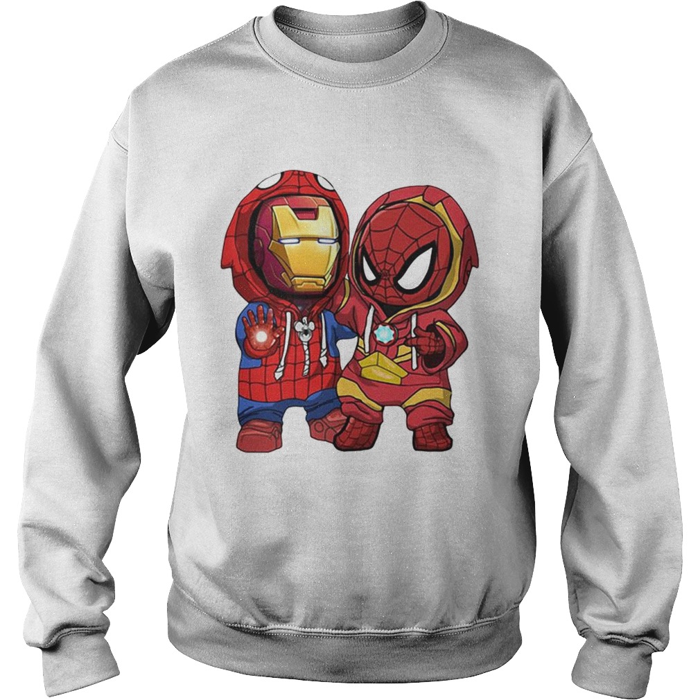 Baby Iron Man and baby Spiderman Sweatshirt
