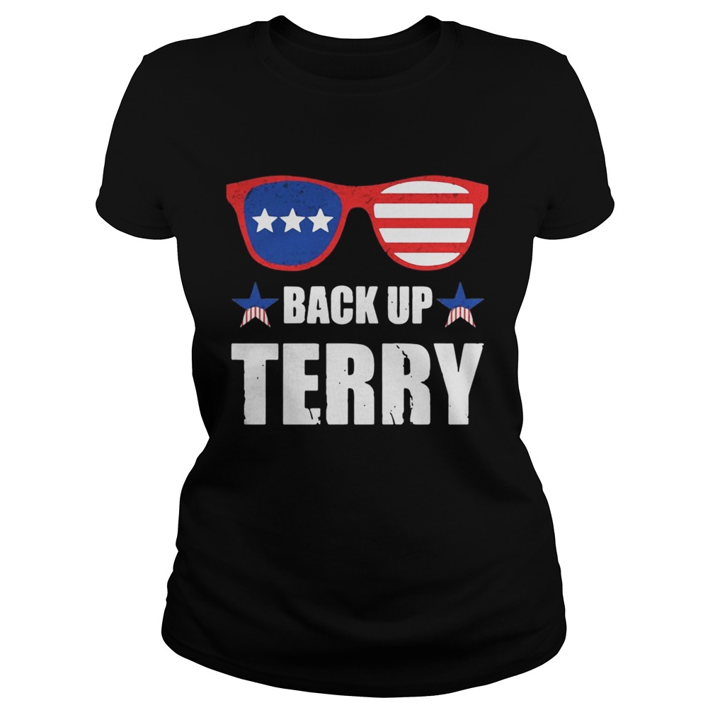 Back up Terry American Flag USA 4th Of July Classic Ladies