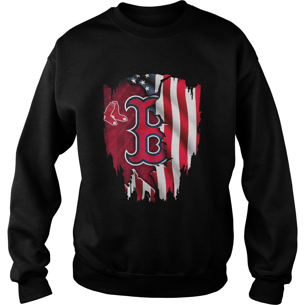 Boston Red Sox America Flag  Sweatshirt