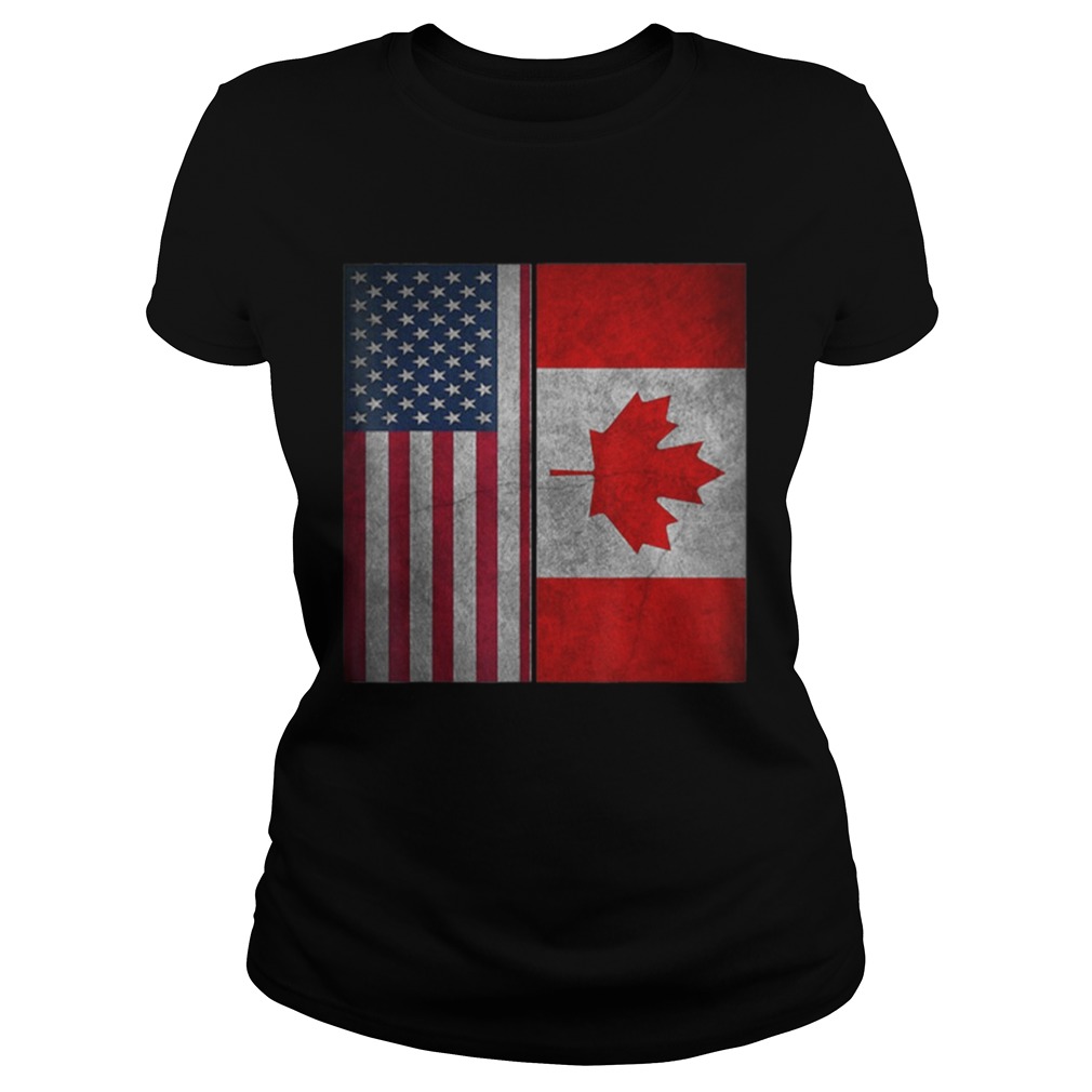 Canadian American Usa Canada Flag 4th Of July Classic Ladies