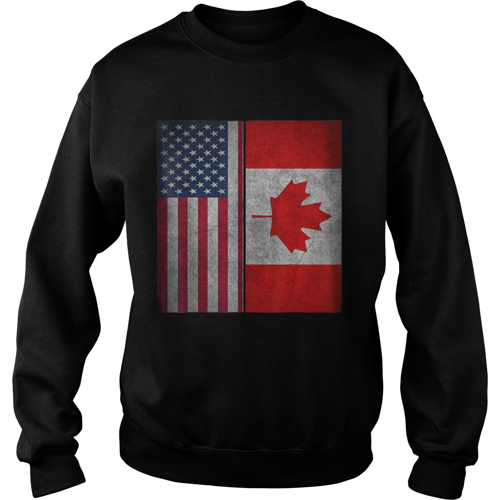 Canadian American Usa Canada Flag 4th Of July Sweatshirt
