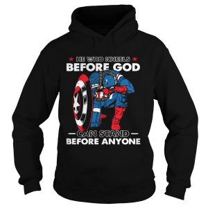 Captain America he who kneels before god can stand before anyone Hoodie