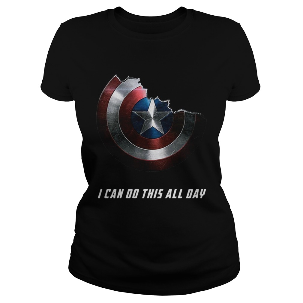 Captain America shield i can do this all day Classic Ladies