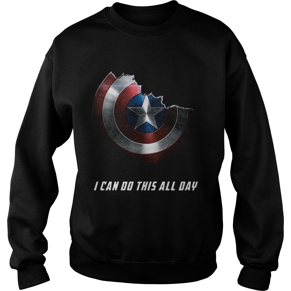 Captain America shield i can do this all day Sweatshirt