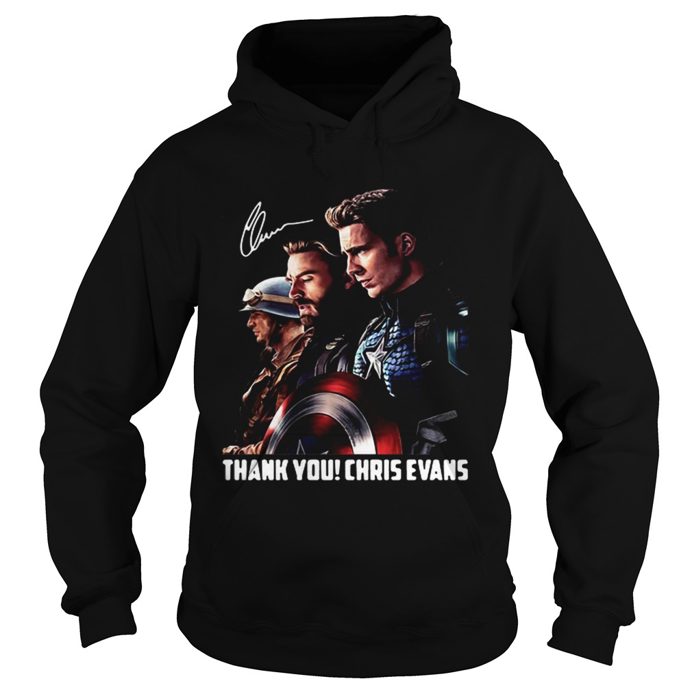 Captain America thank you Chris Evans signature Hoodie