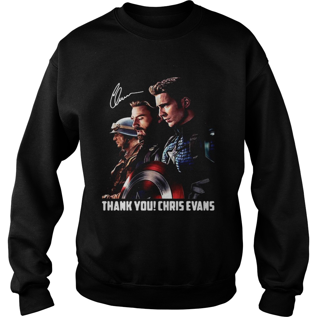 Captain America thank you Chris Evans signature Sweatshirt