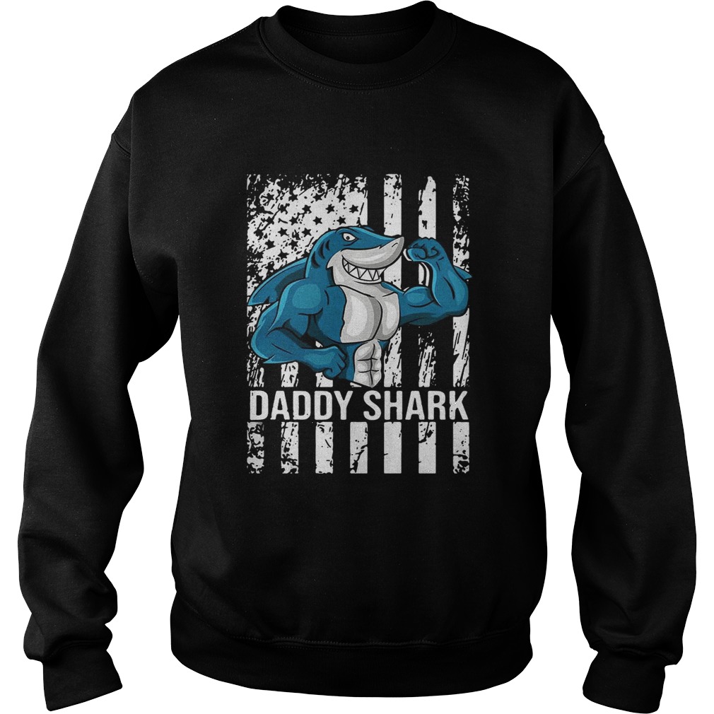 Daddy shark American flag Sweatshirt