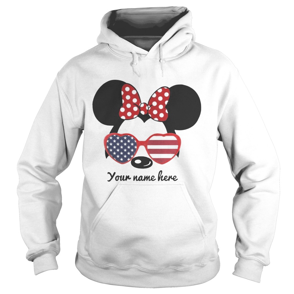 Disney Minnie 4th of July American Flag Personalized T Hoodie