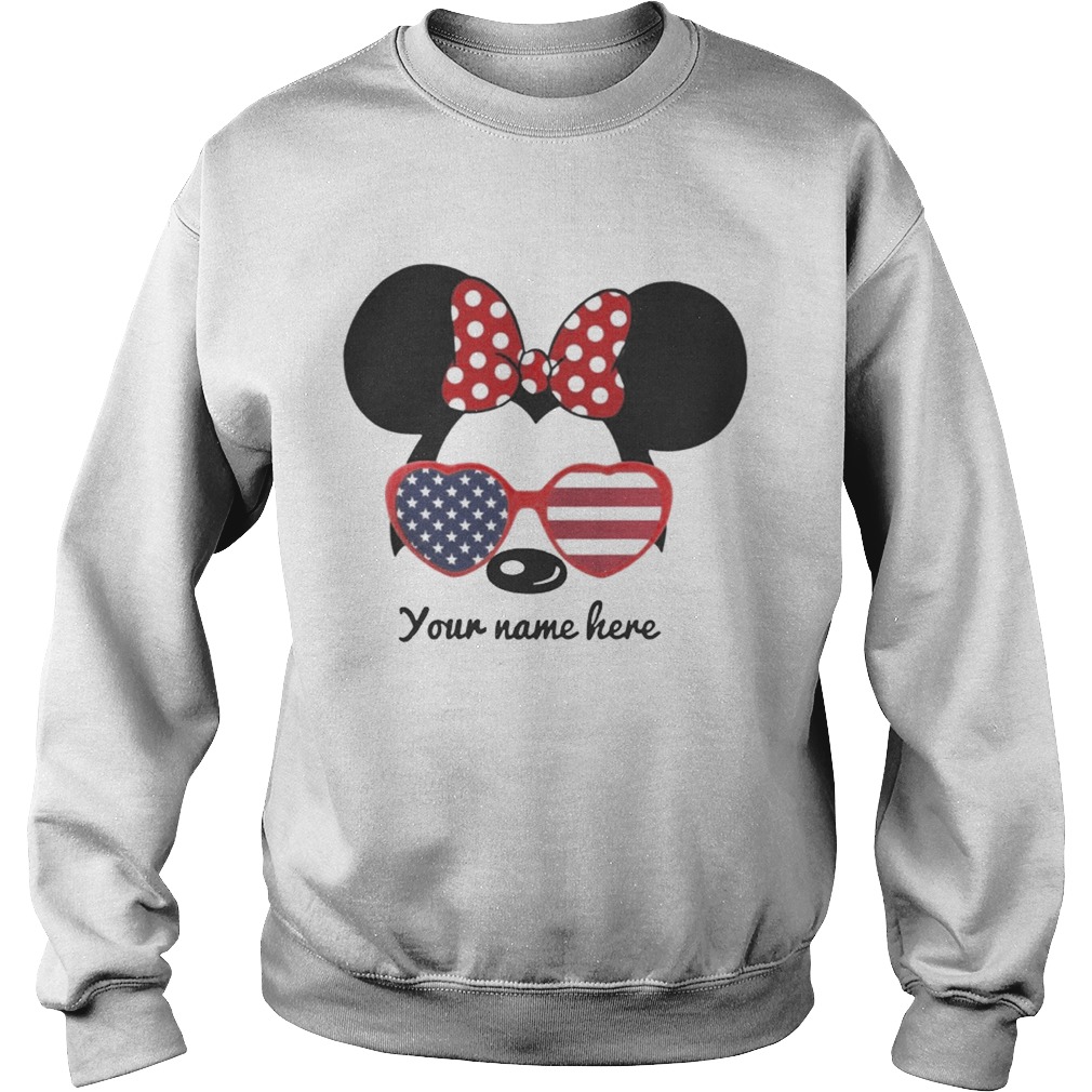 Disney Minnie 4th of July American Flag Personalized T Sweatshirt