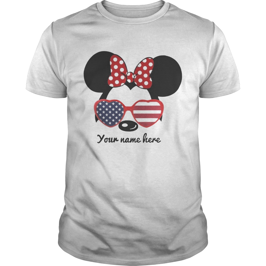 Disney Minnie 4th of July American Flag Personalized Tshirt