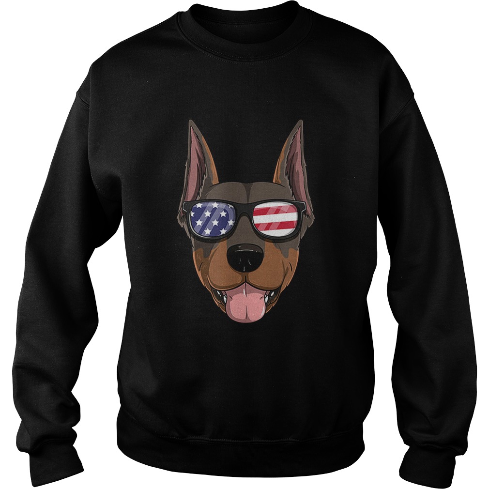 Doberman Pinscher Dog Patriotic Usa 4th Of July American Sweatshirt