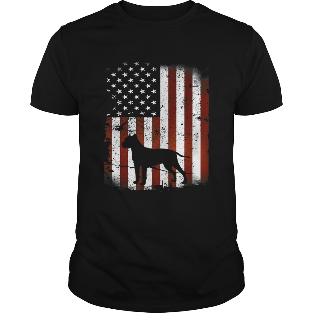 Dogo Argentino American Flag Dog 4th Of July shirt