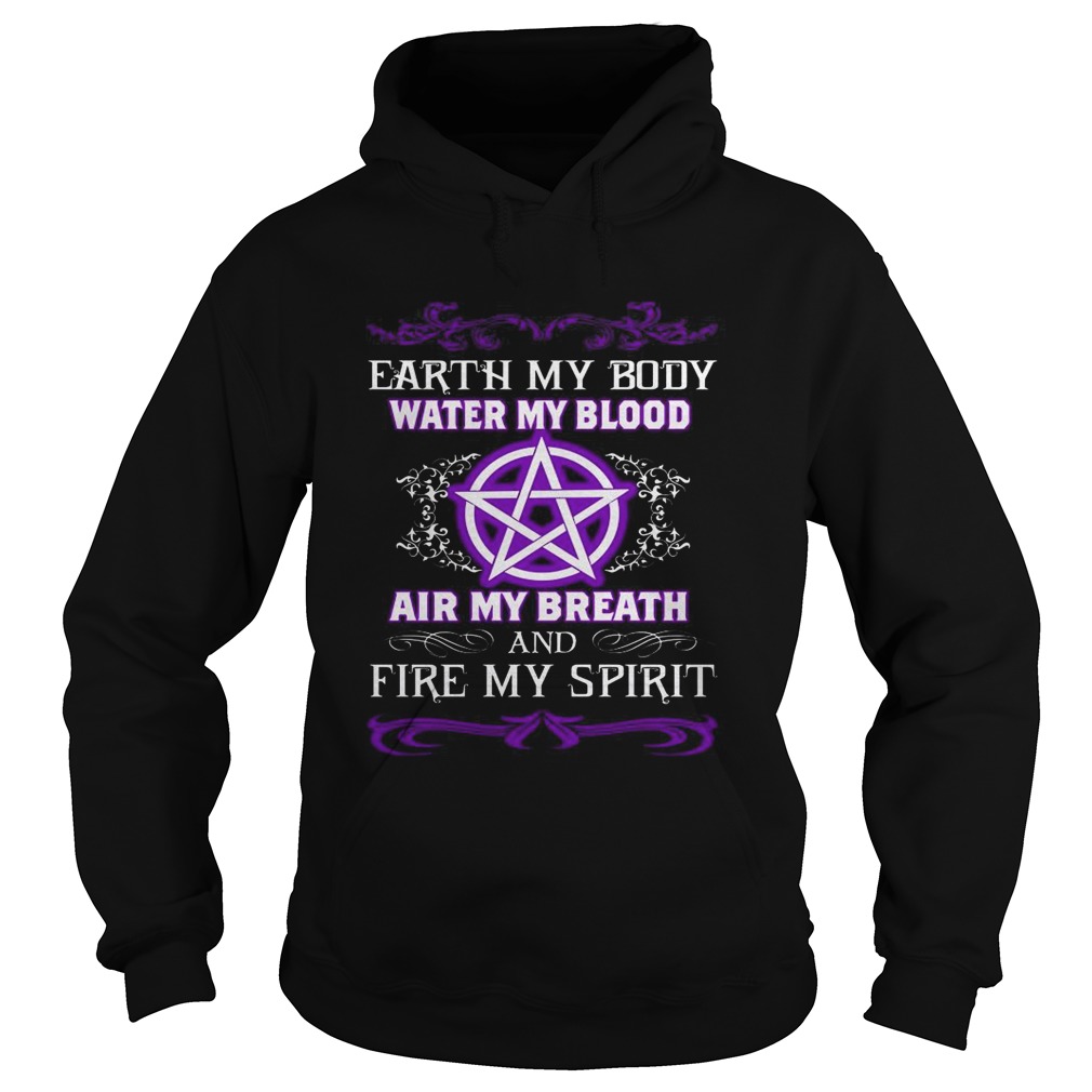 Earth my body water my blood air my breath and fire my spirit Hoodie