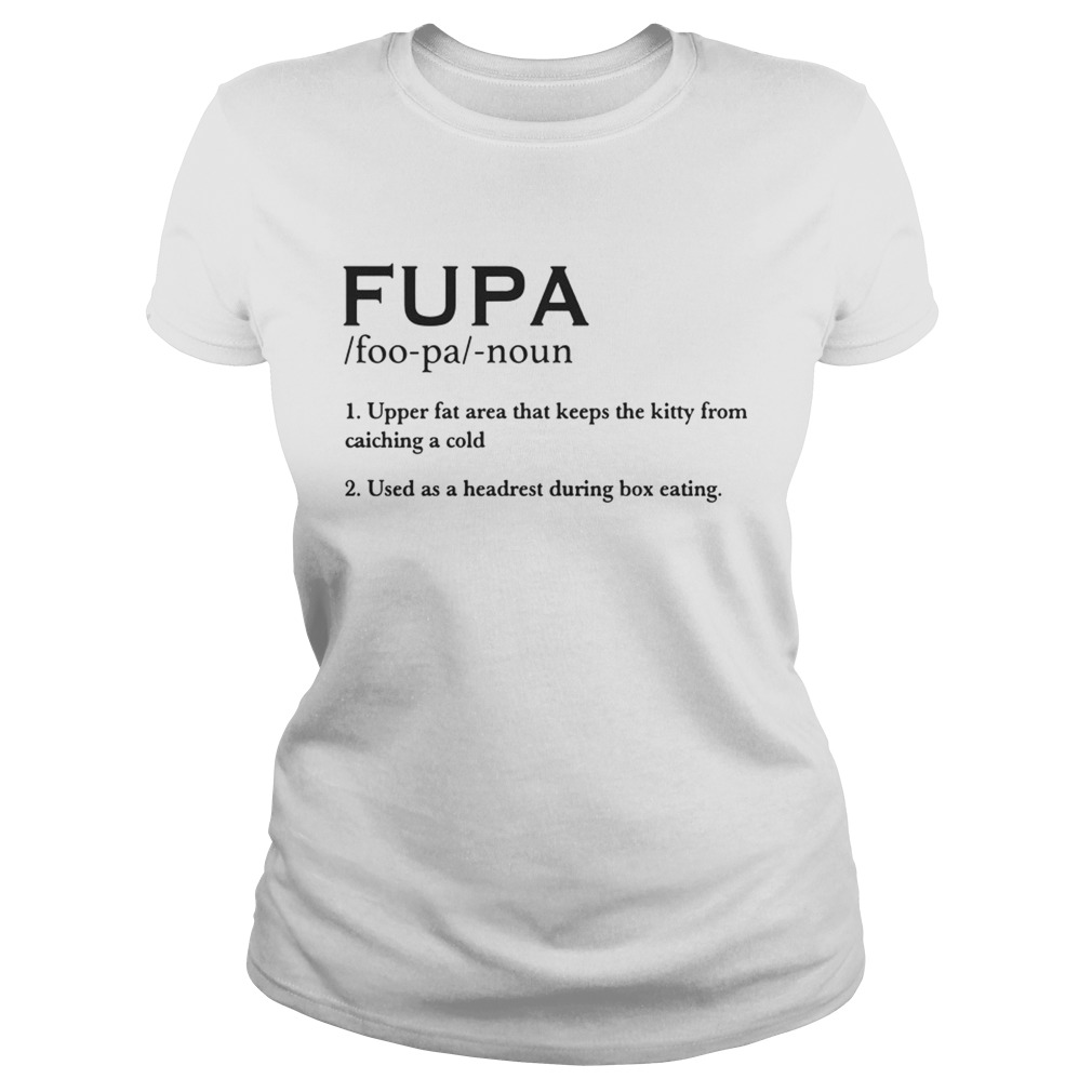 Fupa Definition Shirt Fupa Foopa Noun 1 Upper Fat Area That Keeps The Kitty From Catching A Cold Classic Ladies
