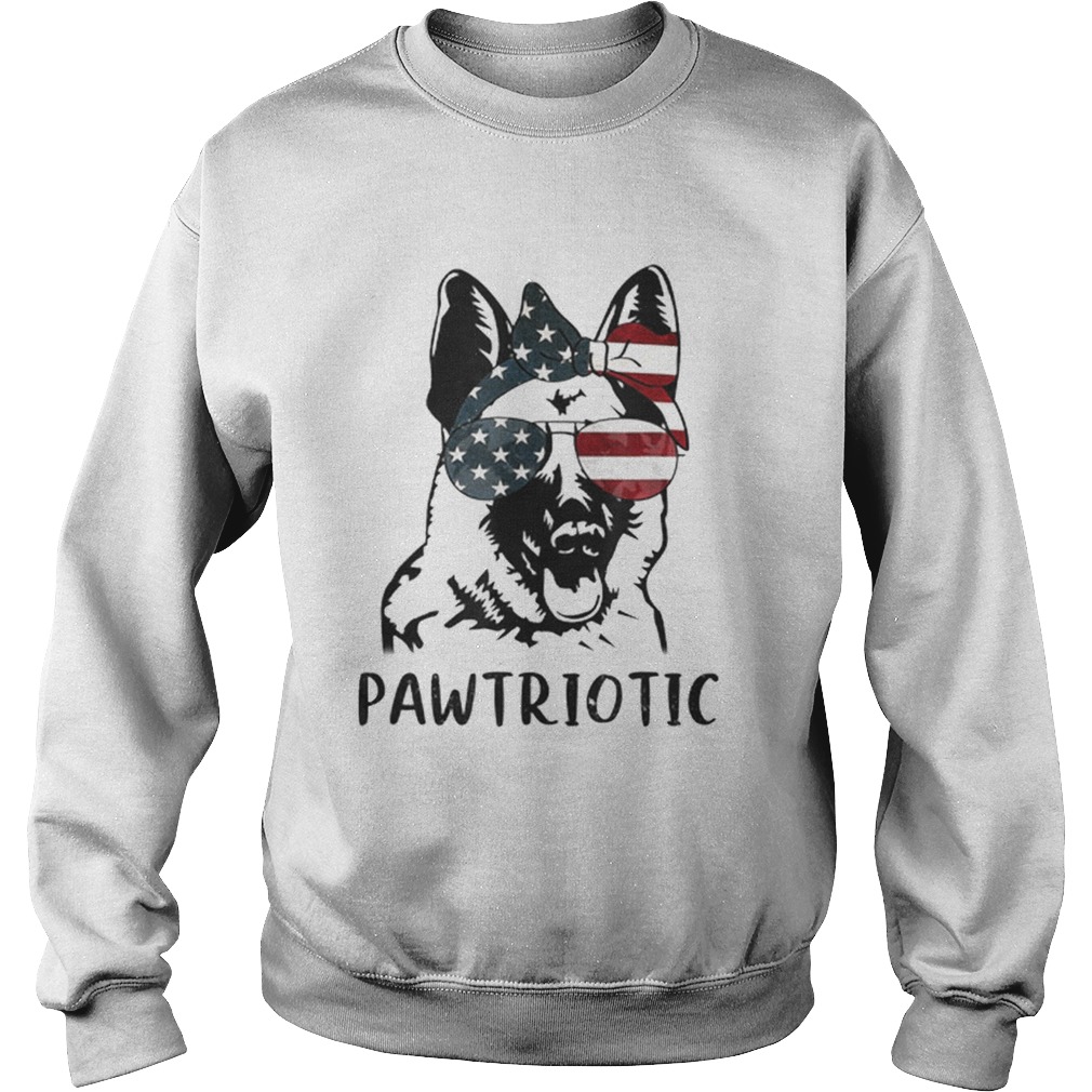 German Shepherd Pawtriotic With American Flag 4th Of July Sweatshirt