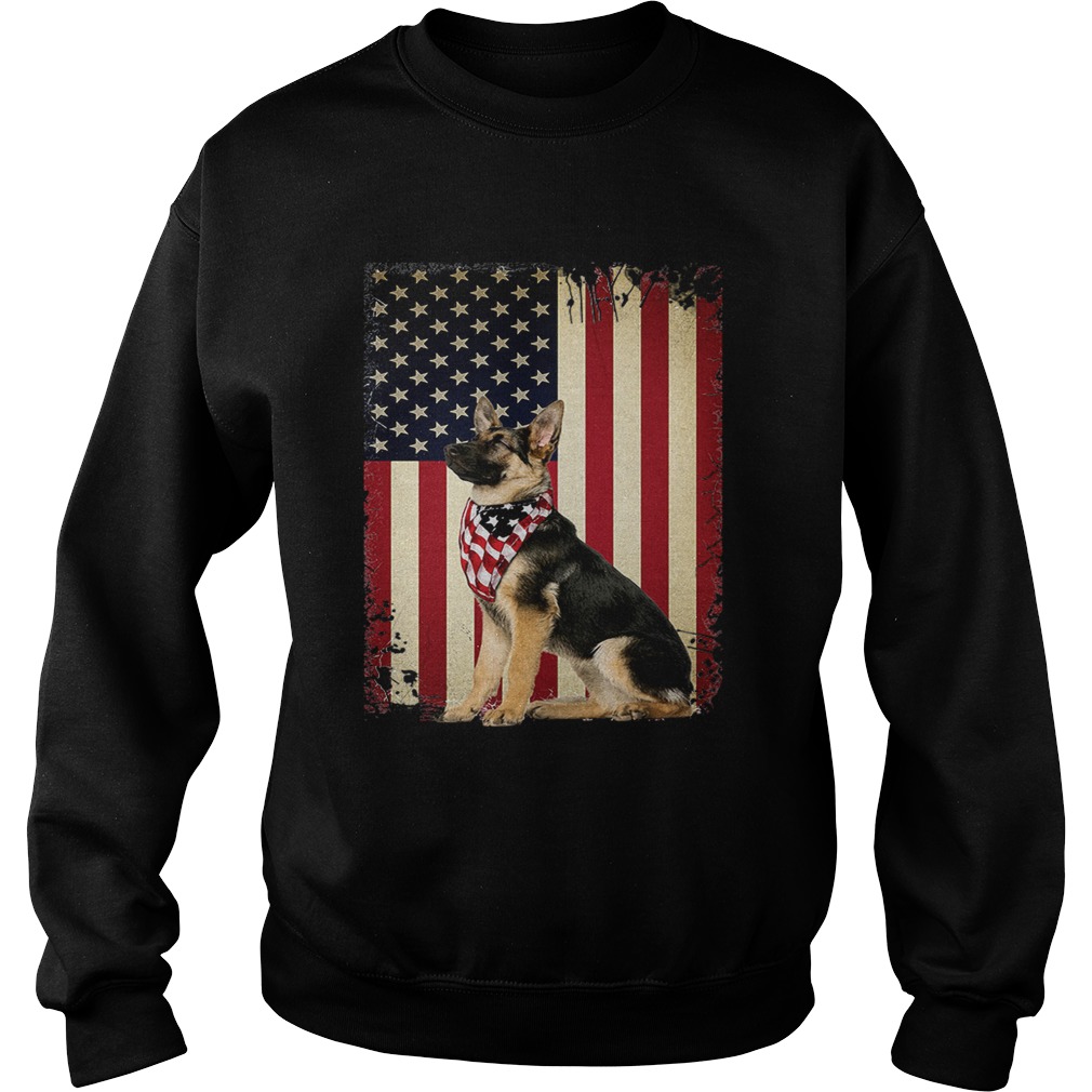 German shepherd America flag Sweatshirt