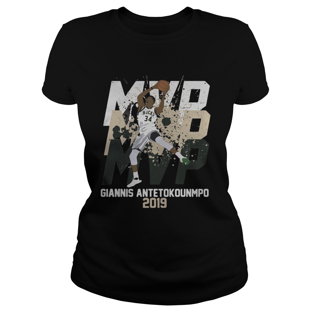 Giannis Antetokounmpo MVP 2019 Milwaukee Bucks Classic Ladies