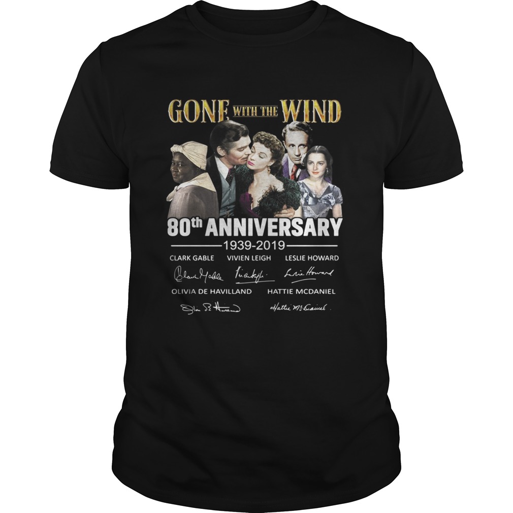 Gone with the wind 80th anniversary 1939 2019 shirt