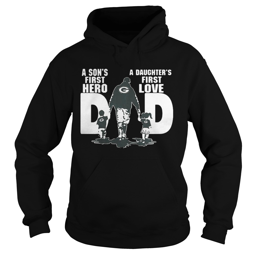 Green Bay Packers Dad sons first hero daughters first love Hoodie