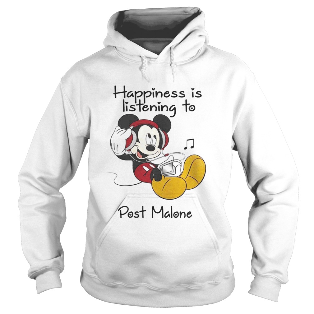 Happiness Is Listening To Post Malone Mickey TShirt Hoodie