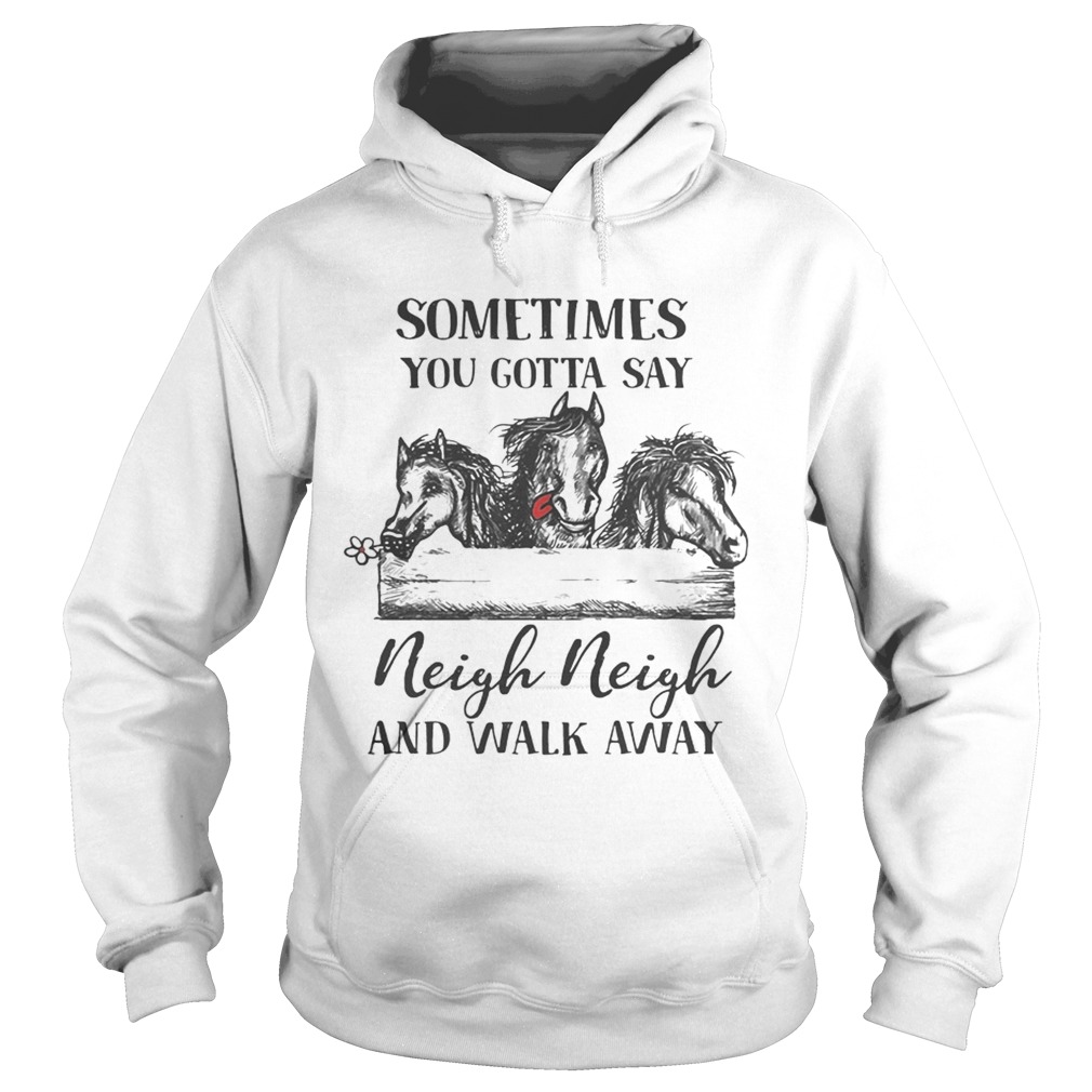 Horses sometimes you gotta say Neigh neigh and walk away Hoodie