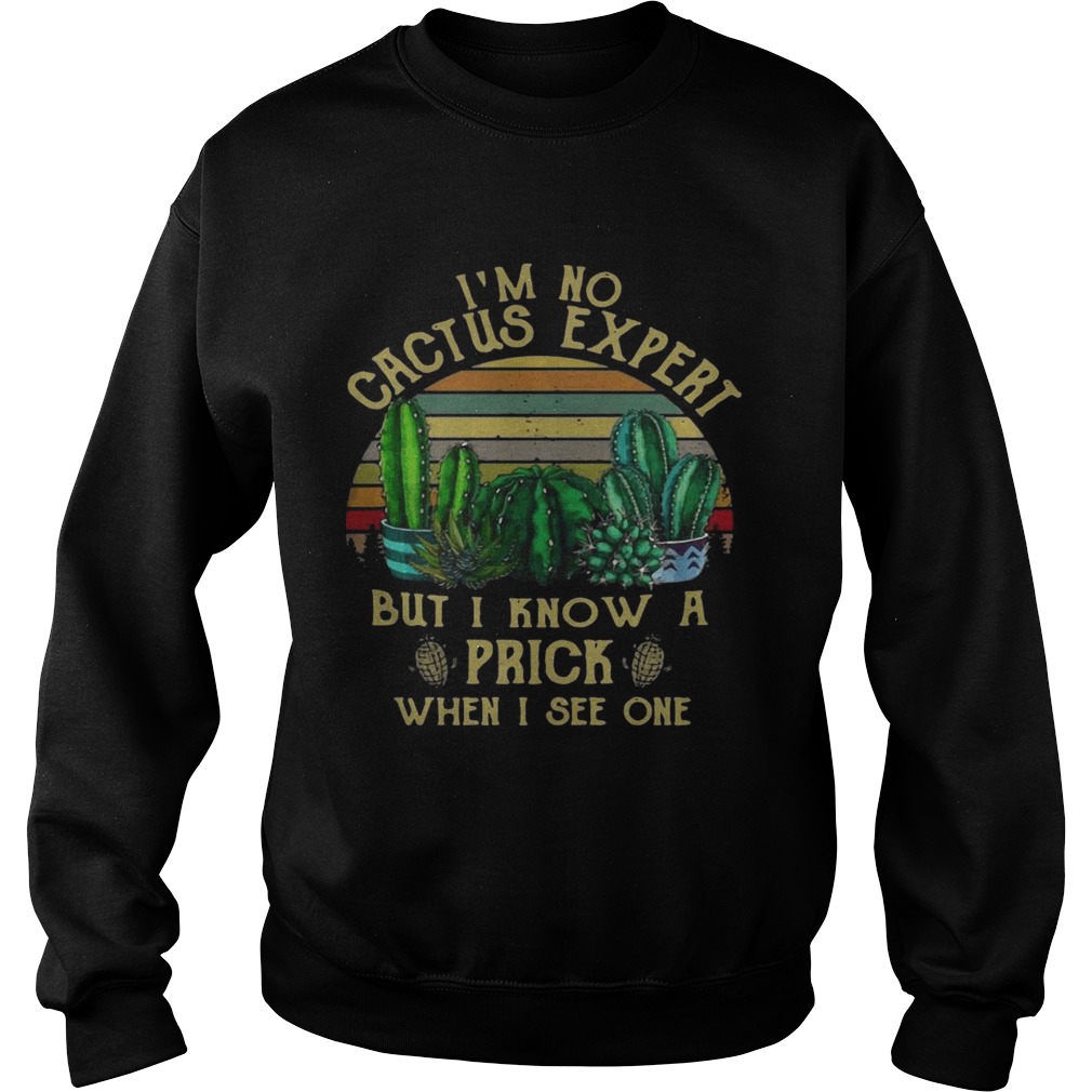 Im no cactus expert but I know a prick when I see one vintage Sweatshirt