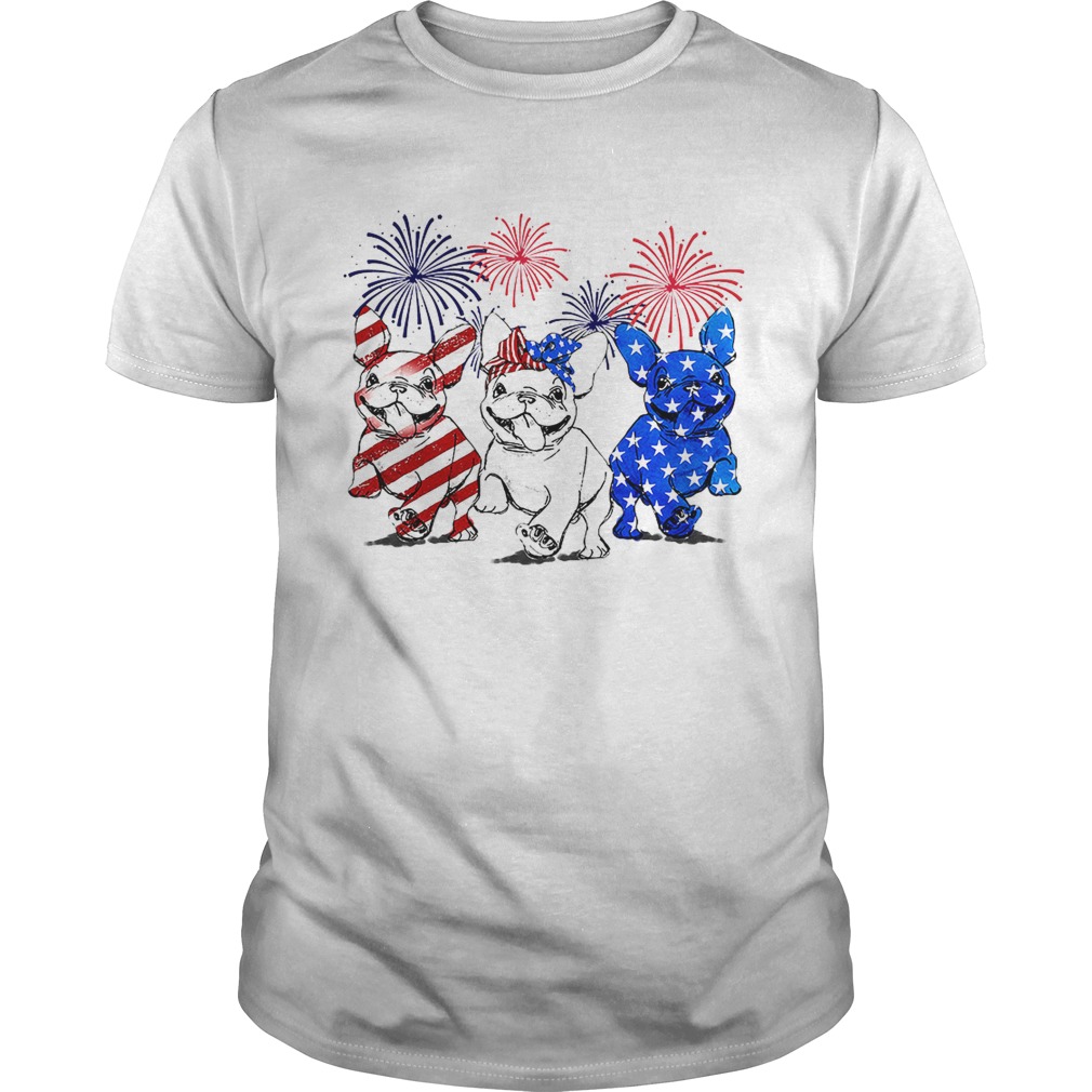 Independence day 4th of July French bulldog beauty America flag shirt