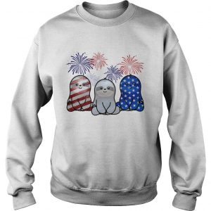 Independence day 4th of July Sloth beauty America flag Sweatshirt
