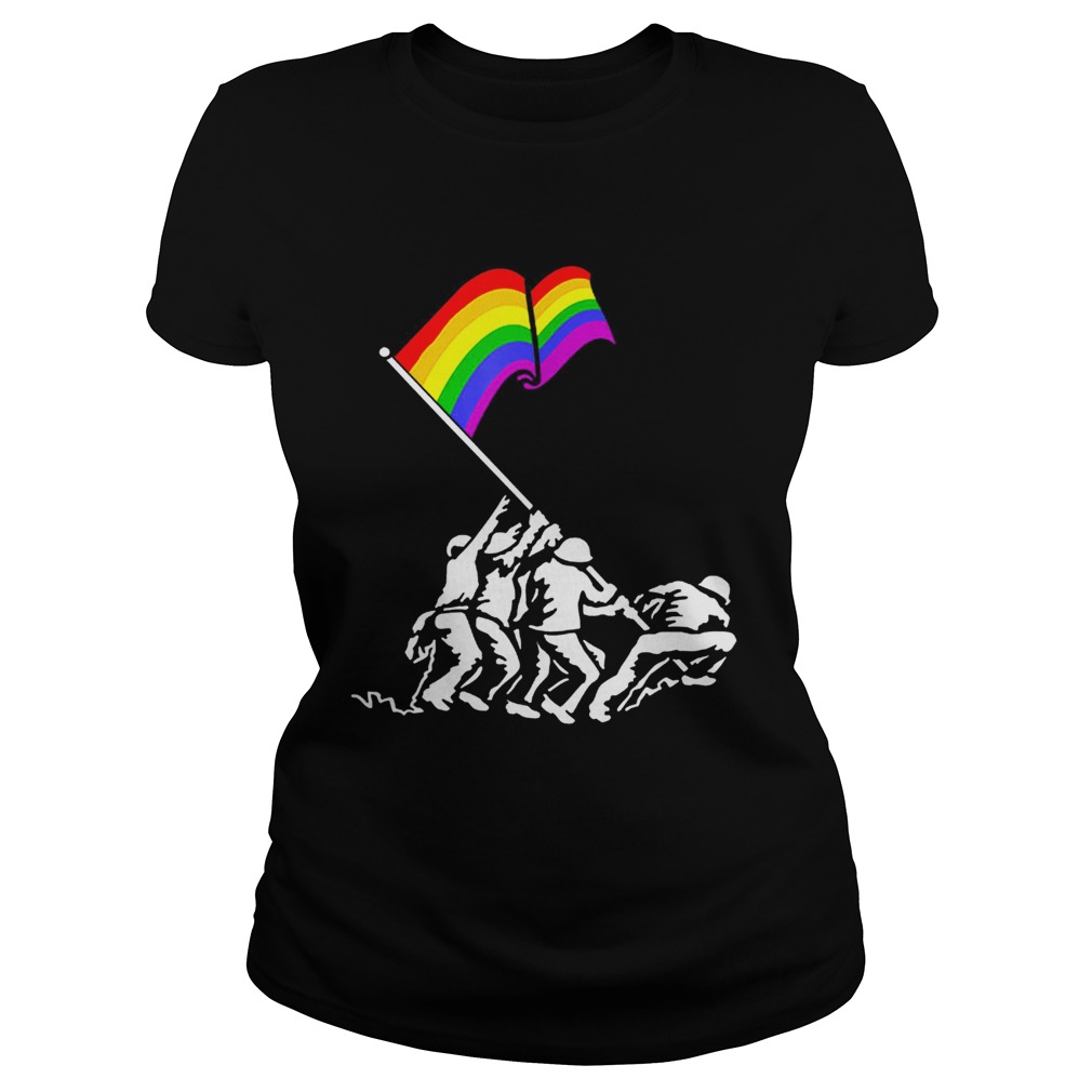 Iwo Jima Pride Flag Lgbt Rights For Military Soldiers Classic Ladies