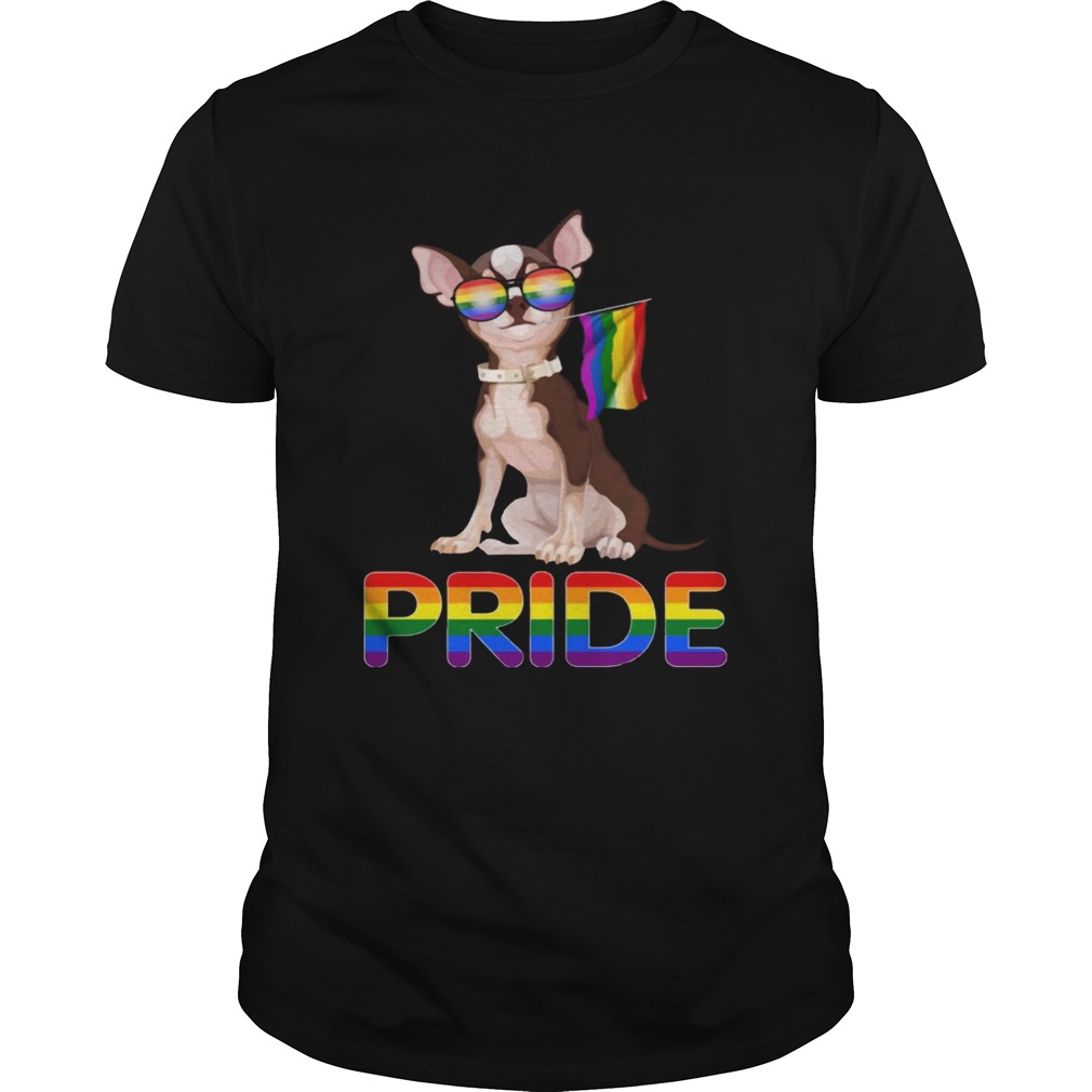 LGBT Chihuahua Dog Original Lesbian Gay Pride LGBTQ Rainbow Shirt
