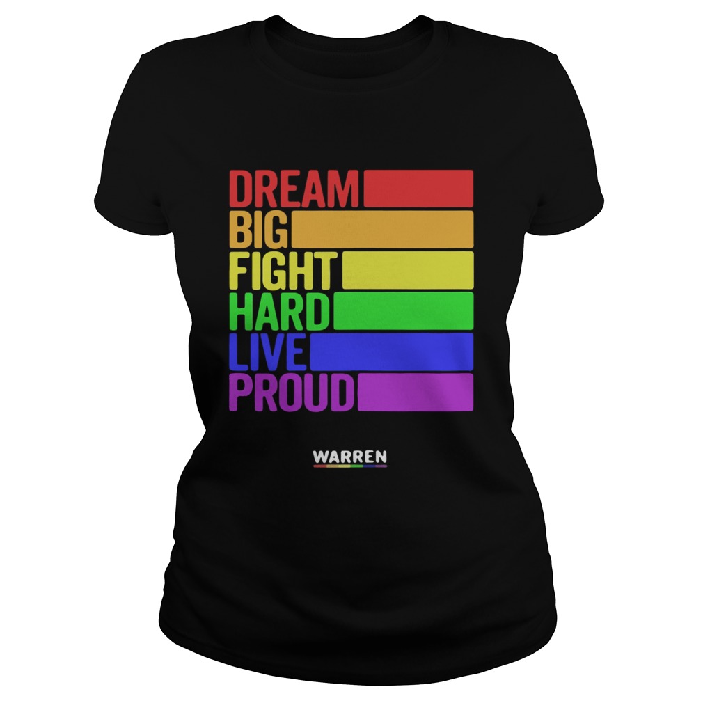 LGBT Gay dream big fight hard live proud Classic Ladies