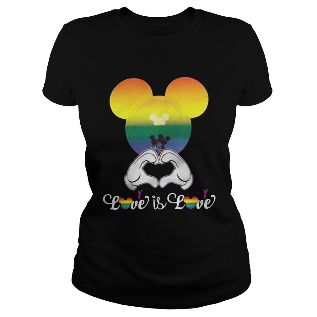LGBT Mickey Mouse Disney love is love Classic Ladies