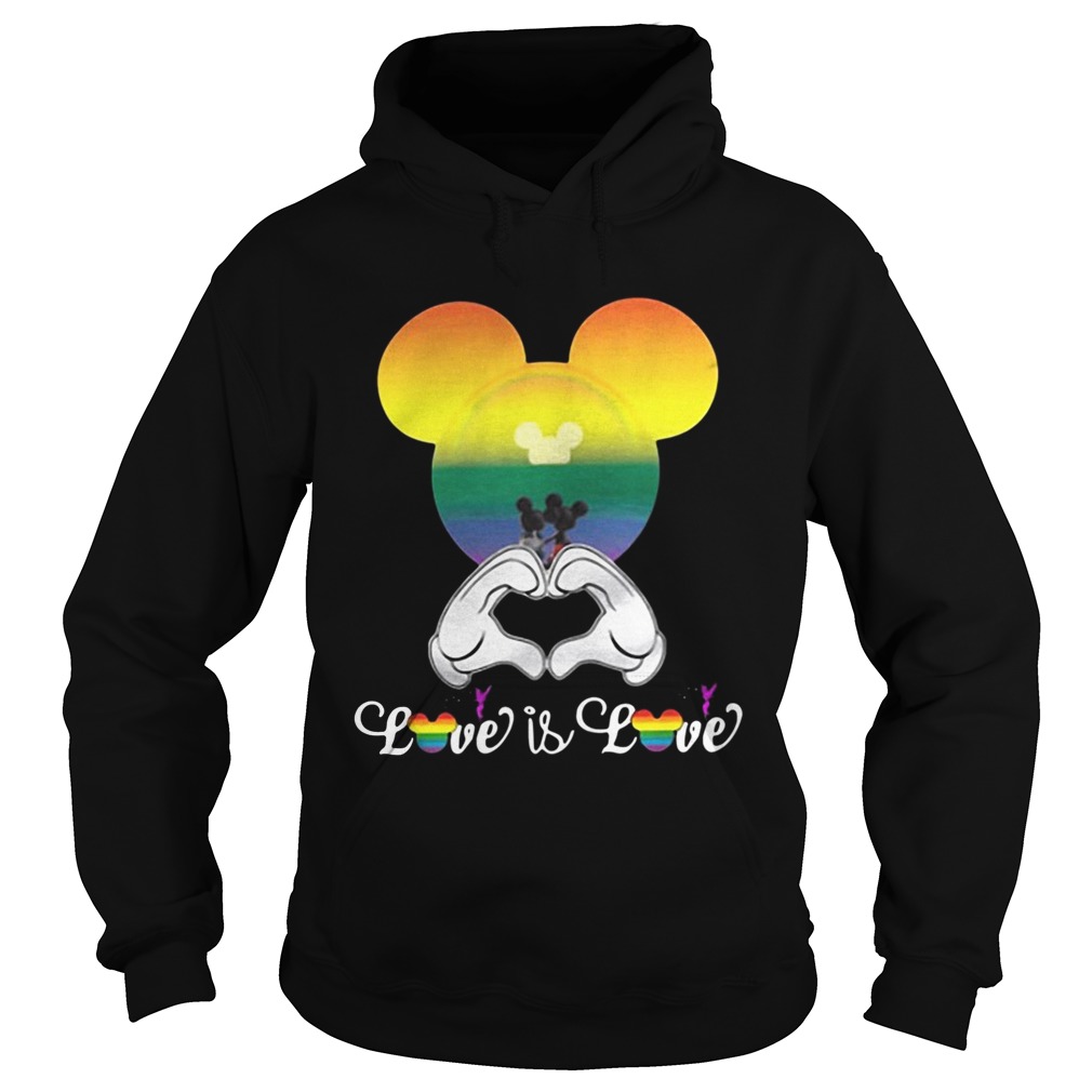 LGBT Mickey Mouse Disney love is love Hoodie