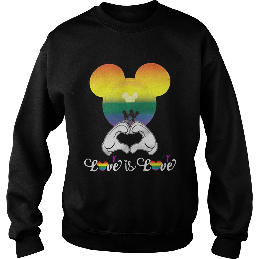 LGBT Mickey Mouse Disney love is love Sweatshirt