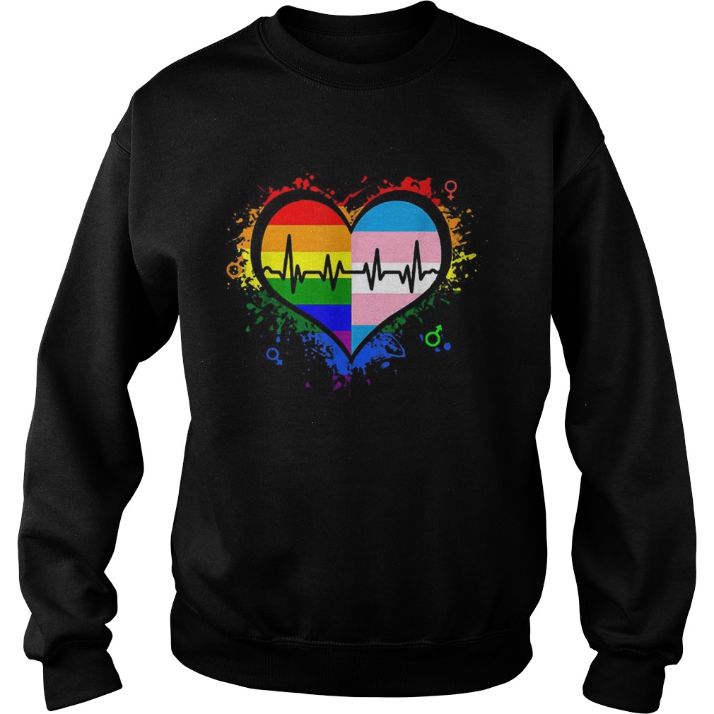 LGBT Pansexual Heartbeat Sweatshirt