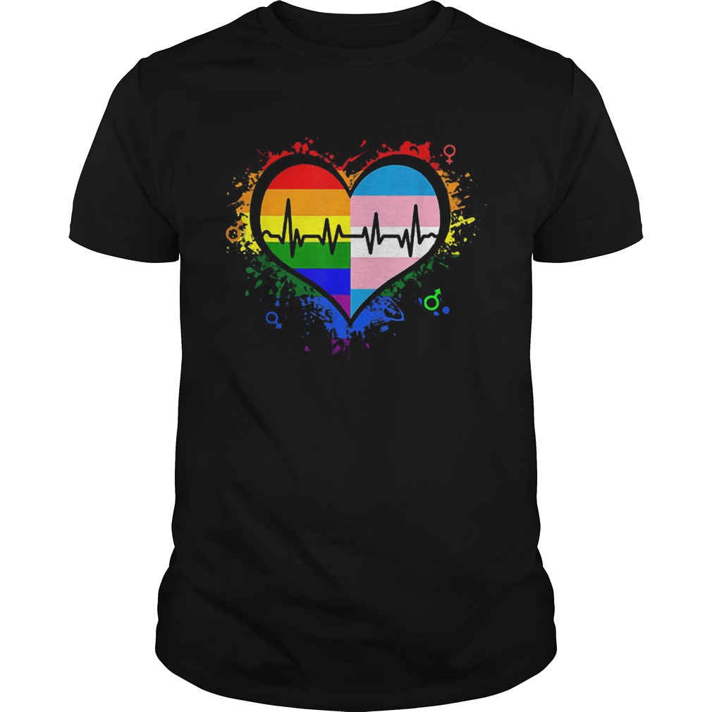 LGBT Pansexual Heartbeat shirt