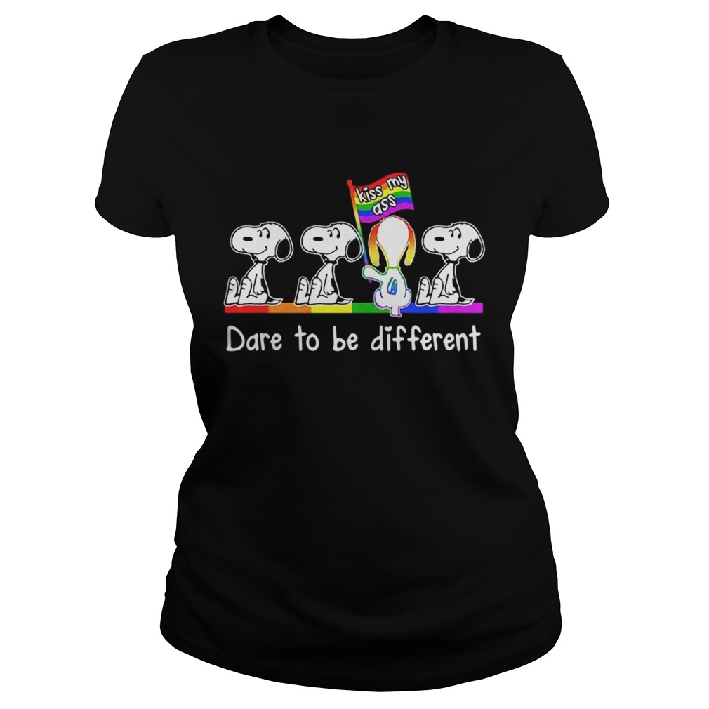 LGBT Snoopy dare to be different kiss my ass Classic Ladies