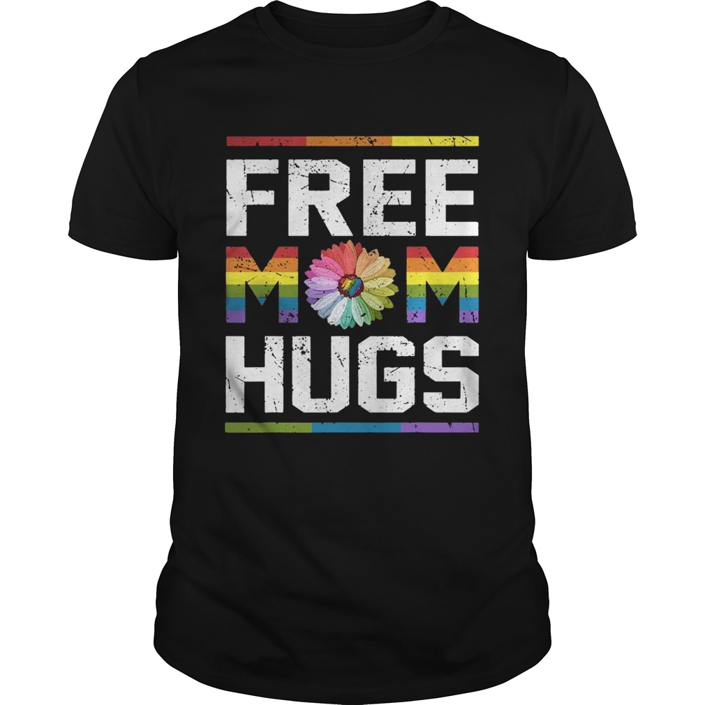 LGBT daisy free mom hugs shirt