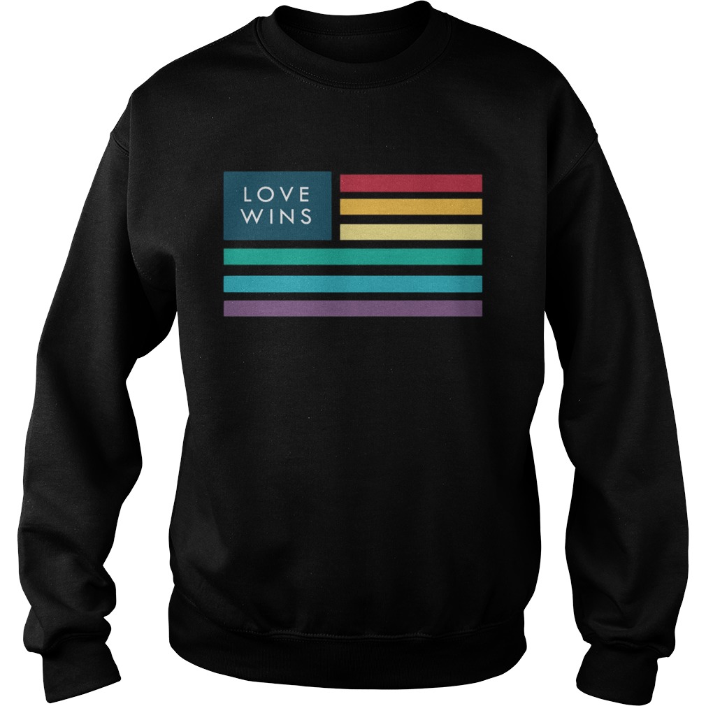 LGBT love wins flag America Sweatshirt