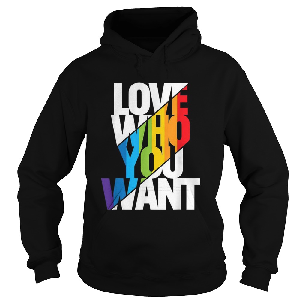 Love Who You Want Cool Rainbow Gay Pride Month Gift Shirt Hoodie